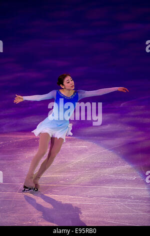 Yu-Na Kim (KOR) spectacle dans l'exposition Gala de patinage artistique aux Jeux Olympiques d'hiver de Sotchi en 2014, Banque D'Images