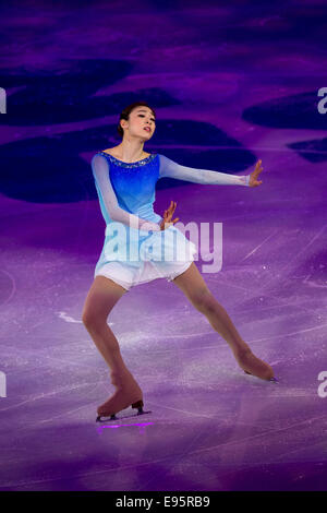 Yu-Na Kim (KOR) spectacle dans l'exposition Gala de patinage artistique aux Jeux Olympiques d'hiver de Sotchi en 2014, Banque D'Images