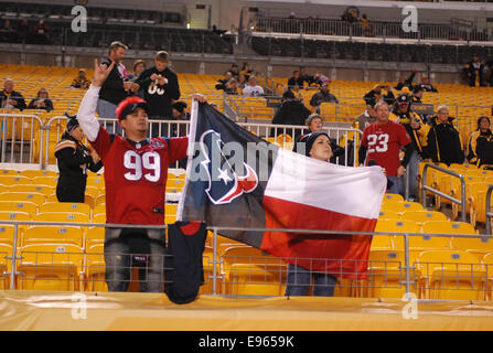 Pittsburgh, USA. 20 Oct, 2014. Au cours de la des fans Texan Pittsburgh Steelers vs Houston jeu Texans à Pittsburgh, PA. Credit : Cal Sport Media/Alamy Live News Banque D'Images