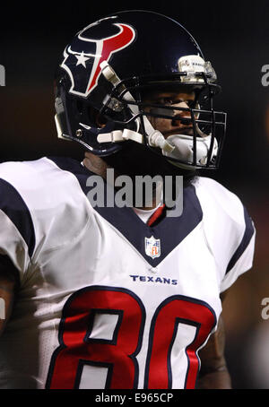 Pittsburgh, USA. 20 Oct, 2014. Andre Johnson # 80 au cours de la Pittsburgh Steelers vs jeu Texans de Houston à Pittsburgh, PA. Credit : Cal Sport Media/Alamy Live News Banque D'Images