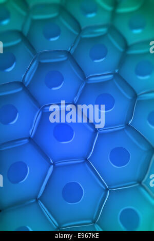 Vue rapprochée d'une paroi cellulaire biologie - contexte Banque D'Images