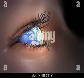 La terre comme un oeil - Global Vision Banque D'Images