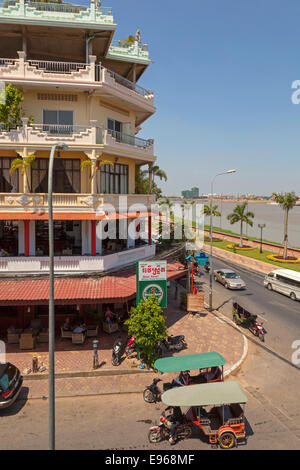 Les rues de la ville, Phnom Penh, Cambodge Banque D'Images