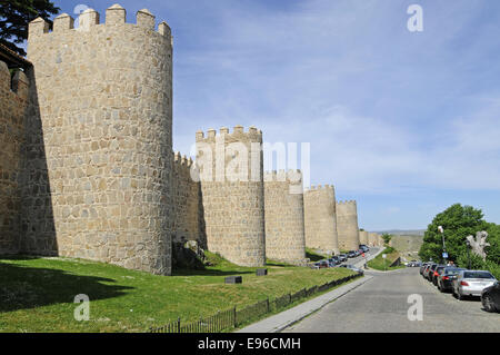 Remparts, Avila, Castille-Leon, Espagne Banque D'Images