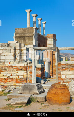 Ruines de st. Johns Basilique de Selcuk Ephesus Turquie Banque D'Images