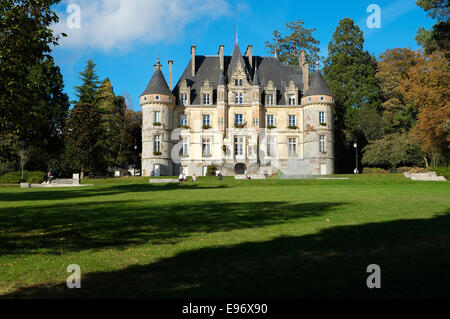 Le château, bagnoles-de-l'Orne en Normandie, France. Banque D'Images