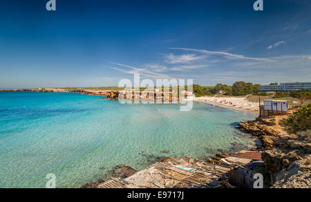 Plage de Cala Saona Banque D'Images