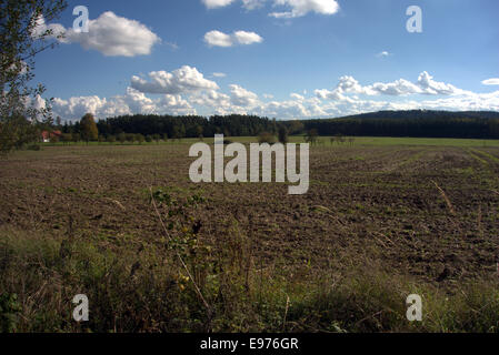 Différentes vues d'Cernivsko (100 kms de Prague le train) - Caractéristiques du sud villages de Bohême ; principalement basée sur l'agriculture Banque D'Images