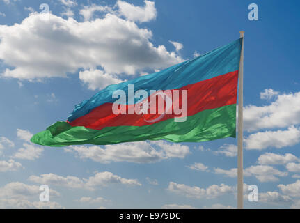 Drapeau de l'Azerbaïdjan Banque D'Images
