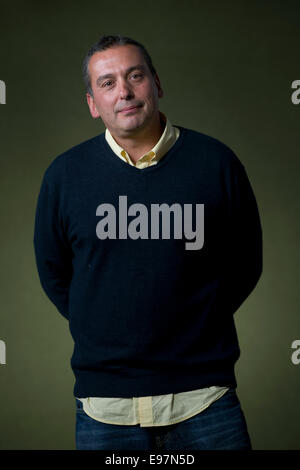 Auteur australien de Christos Tsiolkas patrimoine grec apparaît au Edinburgh International Book Festival. Banque D'Images