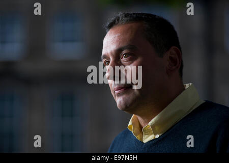 Auteur australien de Christos Tsiolkas patrimoine grec apparaît au Edinburgh International Book Festival. Banque D'Images