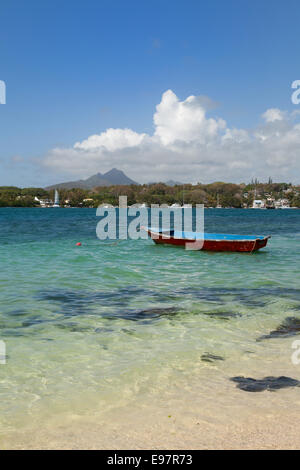 L'Ile Maurice, Côte est de l'océan Indien avec le paysage et les montagnes, l'Ile Maurice, l'Afrique Banque D'Images
