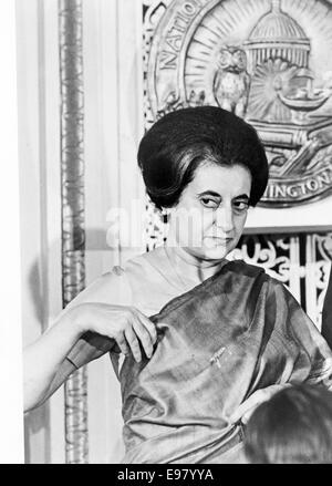 Indira Gandhi, Premier ministre Indira Gandhi de l'Inde Banque D'Images