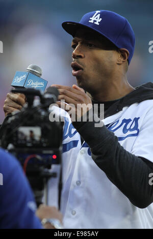 Vendredi 18 avril 2014 ; à l'Célébrités jeu Dodgers. Les Diamondbacks de l'Arizona a défait les Dodgers de Los Angeles par le score final de 2-1 au Dodger Stadium à Los Angeles, CA. Avec : Marlon Wayans Où : Los Angeles, California, United States Quand : 19 Avr 2014 Banque D'Images