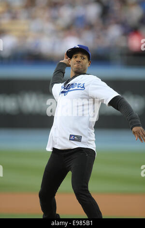 Vendredi 18 avril 2014 ; à l'Célébrités jeu Dodgers. Les Diamondbacks de l'Arizona a défait les Dodgers de Los Angeles par le score final de 2-1 au Dodger Stadium à Los Angeles, CA. Avec : Marlon Wayans Où : Los Angeles, California, United States Quand : 19 Avr 2014 Banque D'Images