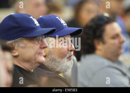 Vendredi 18 avril 2014 ; à l'Célébrités jeu Dodgers. Les Diamondbacks de l'Arizona a défait les Dodgers de Los Angeles par le score final de 2-1 au Dodger Stadium à Los Angeles, CA. En vedette : Rob Reiner Où : Los Angeles, California, United States Quand : 19 Avr 2014 Banque D'Images