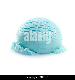 Scoop isolées de glace turquoise isolé sur fond blanc Banque D'Images