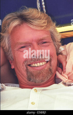 Richard Branson de Virgin Group à 'V97' music festival, en Angleterre, en août 1997. Banque D'Images