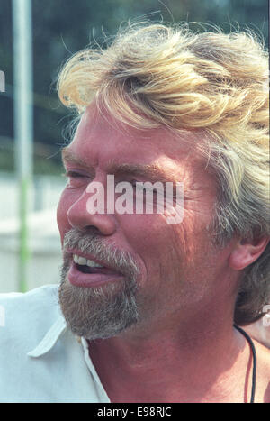 Richard Branson de Virgin Group à 'V97' music festival, en Angleterre, en août 1997. Banque D'Images