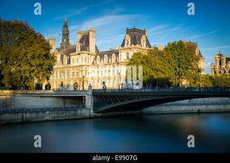 Hôtel de Ville - Hôtel de ville, sur les bords de Seine, Paris France Banque D'Images