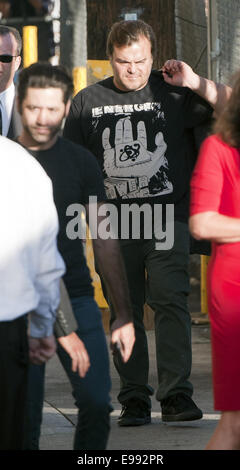 Hollywood, Californie, USA. 21 Oct, 2014. Acteur, producteur, comédien et musicien Jack Black arrive pour son apparition sur Jimmy Kimmel Live ! À l'El Capitan Theatre à Hollywood, le mardi 21 octobre, 2014. © David Bro/ZUMA/Alamy Fil Live News Banque D'Images