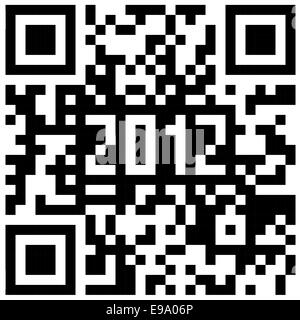 Nouvel An 2012, compteur de QR code vecteur. Banque D'Images