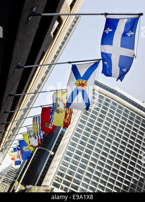 Drapeaux des provinces du Canada Banque D'Images