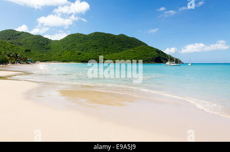 La magnifique plage de l'Anse Marcel à St Martin Banque D'Images