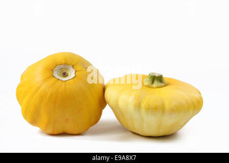 Courge jaune patty pan Banque D'Images