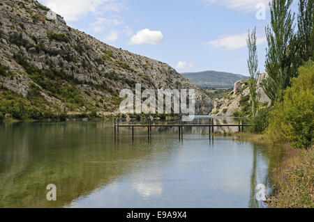 Noguera, réservoir Sopeira, Pyrénées, Espagne Banque D'Images