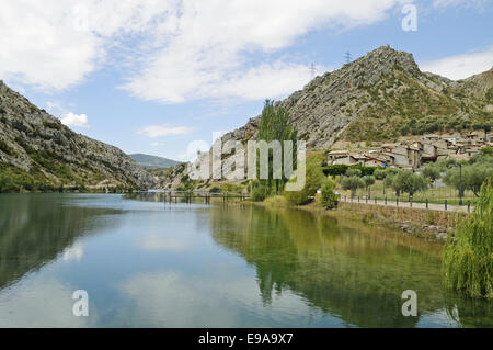 Noguera, réservoir Sopeira, Pyrénées, Espagne Banque D'Images