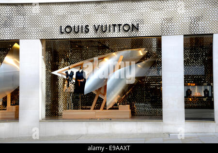 Louis Vuitton luxury store interior and people shopping shoppers inside on  New Bond Street in London England UK Great Britain KATHY DEWITT Stock Photo  - Alamy