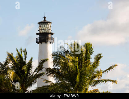 Le phare de Cape Florida dans le Bill Baggs Banque D'Images