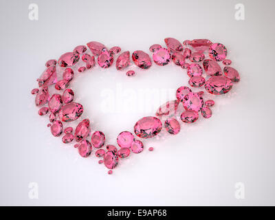 Coeur de Diamants Banque D'Images