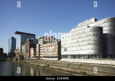 Le mediaharbor à Duesseldorf, Allemagne Banque D'Images