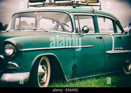 Vieille Chevrolet, Bel Air. Chevy. Voiture américaine classique. Application du filtre de l'appareil photo Vintage Banque D'Images