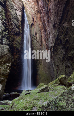 Cascade de Cachoeira da Fumacinha, Chapada Diamantina, État de Bahia, Brésil Banque D'Images