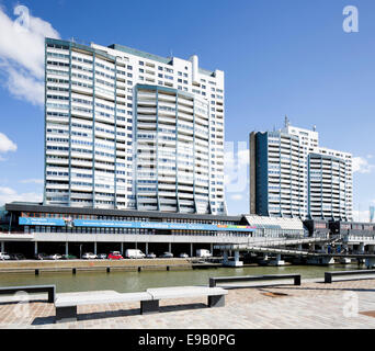 Columbus Centre commercial et de la construction résidentielle, Alten Hafen port, Bremerhaven, Brême, Allemagne Banque D'Images