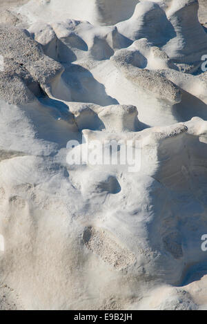 Sculptures en grès de plage de sarakiniko à Milos Grèce Banque D'Images