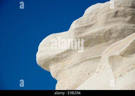 Sculptures en grès de plage de sarakiniko à Milos Grèce Banque D'Images