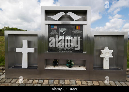 Monument au cimetière américain temporaire à Foy-Recogne Banque D'Images