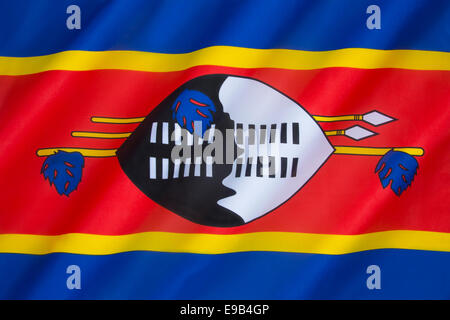 Le drapeau civil du Swaziland Banque D'Images