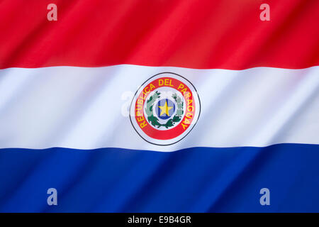 Drapeau national du Paraguay Banque D'Images