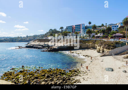 La plage de La Jolla Cove, La Jolla, San Diego County, Californie, USA Banque D'Images