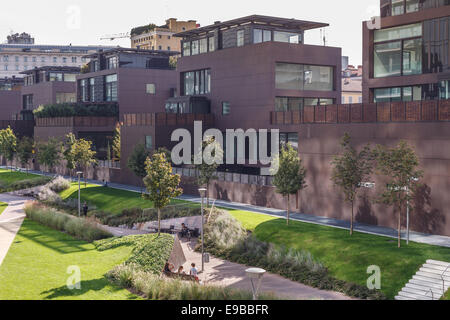 Porta Nuova Varesine Villas à Milan, Italie Banque D'Images