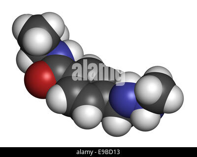 Cancer Procarbazine molécule pharmaceutique. Agent d'Alkylation employé dans le traitement des lymphomes non hodgkiniens et glioblastome cancer du cerveau. Les atomes Banque D'Images