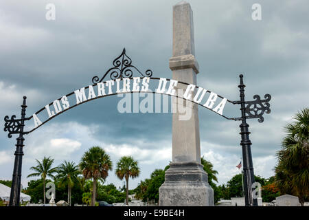 Key West Florida, cimetière Keys Key West, Un Los pneus de Cuba, mémorial, combattants de la liberté cubaine, les visiteurs voyage visite touristique site touristique Banque D'Images