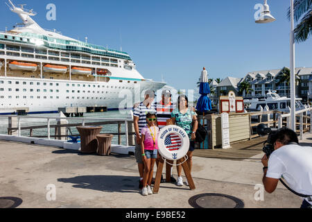 Key West Florida, Keys Westin Key West Resort & Marina, Vision of the Sea Waters, Royal Caribbean Lines, RCL, bateau de croisière, port, eau, golfe du Mexique, Black B. Banque D'Images