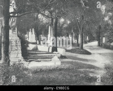 Le président John Tyler's tombe anonyme de Richmond, en Virginie, 1890 Banque D'Images