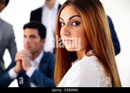 Portrait of beautiful happy businesswoman Banque D'Images